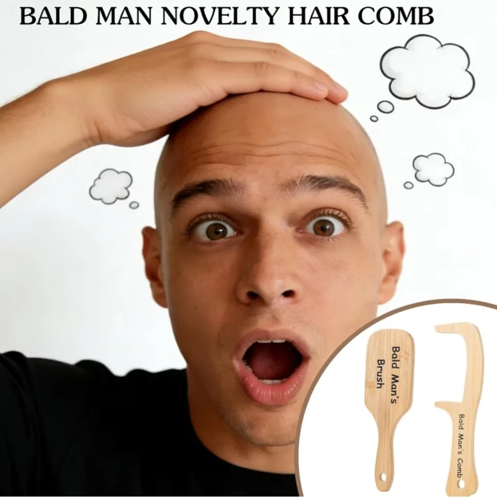 Bald Man's Brush and Comb Set